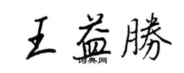王正良王益胜行书个性签名怎么写