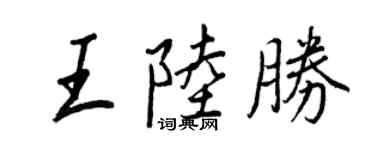 王正良王陆胜行书个性签名怎么写