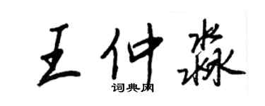 王正良王仲淼行书个性签名怎么写