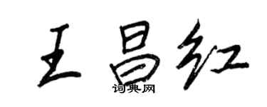 王正良王昌红行书个性签名怎么写