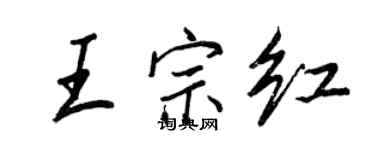 王正良王宗红行书个性签名怎么写