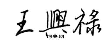 王正良王兴禄行书个性签名怎么写