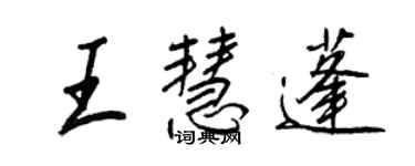 王正良王慧蓬行书个性签名怎么写
