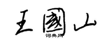 王正良王国山行书个性签名怎么写