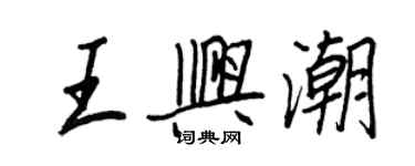 王正良王兴潮行书个性签名怎么写