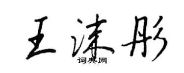 王正良王沫彤行书个性签名怎么写