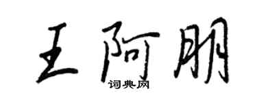 王正良王阿朋行书个性签名怎么写