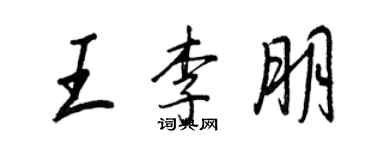 王正良王李朋行书个性签名怎么写