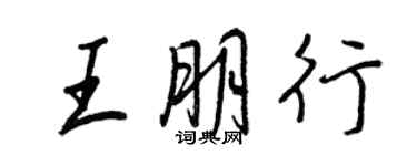 王正良王朋行行书个性签名怎么写