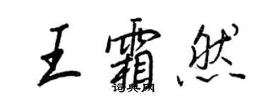 王正良王霜然行书个性签名怎么写