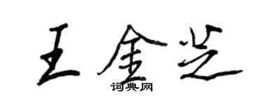 王正良王金芝行书个性签名怎么写