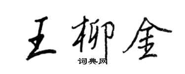 王正良王柳金行书个性签名怎么写