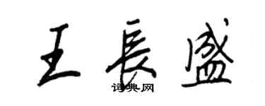 王正良王长盛行书个性签名怎么写