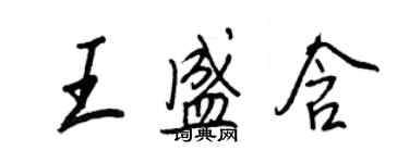 王正良王盛含行书个性签名怎么写