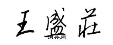 王正良王盛庄行书个性签名怎么写