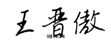 王正良王晋傲行书个性签名怎么写