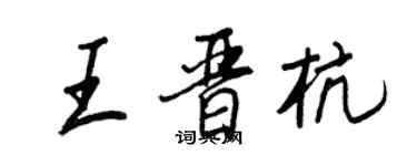 王正良王晋杭行书个性签名怎么写