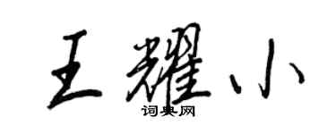 王正良王耀小行书个性签名怎么写