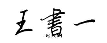王正良王书一行书个性签名怎么写