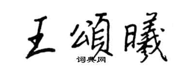 王正良王颂曦行书个性签名怎么写