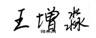 王正良王增淼行书个性签名怎么写