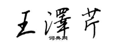 王正良王泽芹行书个性签名怎么写