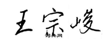 王正良王宗峻行书个性签名怎么写