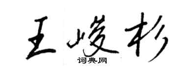 王正良王峻杉行书个性签名怎么写