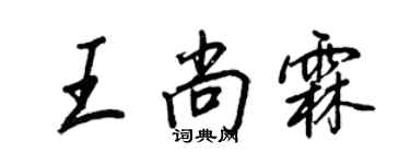 王正良王尚霖行书个性签名怎么写