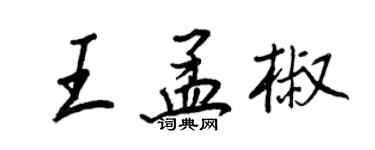 王正良王孟椒行书个性签名怎么写