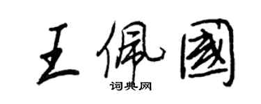 王正良王佩国行书个性签名怎么写