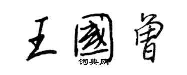 王正良王国曾行书个性签名怎么写