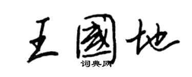 王正良王国地行书个性签名怎么写