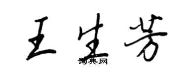 王正良王生芳行书个性签名怎么写