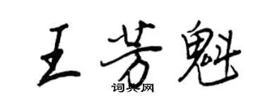 王正良王芳魁行书个性签名怎么写