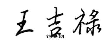 王正良王吉禄行书个性签名怎么写