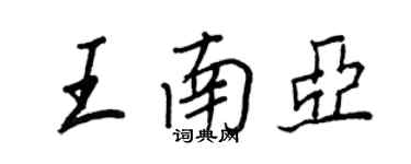 王正良王南亚行书个性签名怎么写