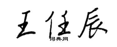 王正良王任辰行书个性签名怎么写