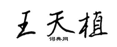 王正良王天植行书个性签名怎么写