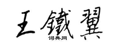 王正良王铁翼行书个性签名怎么写