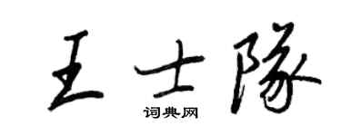 王正良王士队行书个性签名怎么写
