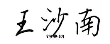 王正良王沙南行书个性签名怎么写