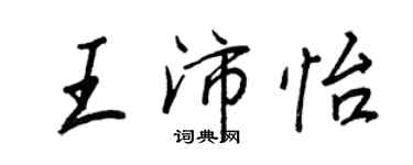 王正良王沛怡行书个性签名怎么写