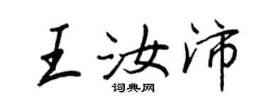 王正良王汝沛行书个性签名怎么写