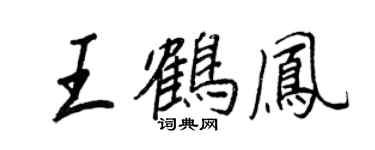 王正良王鹤凤行书个性签名怎么写