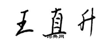 王正良王直升行书个性签名怎么写