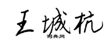 王正良王城杭行书个性签名怎么写