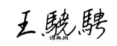 王正良王骁骋行书个性签名怎么写