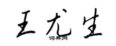 王正良王尤生行书个性签名怎么写