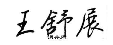 王正良王舒展行书个性签名怎么写